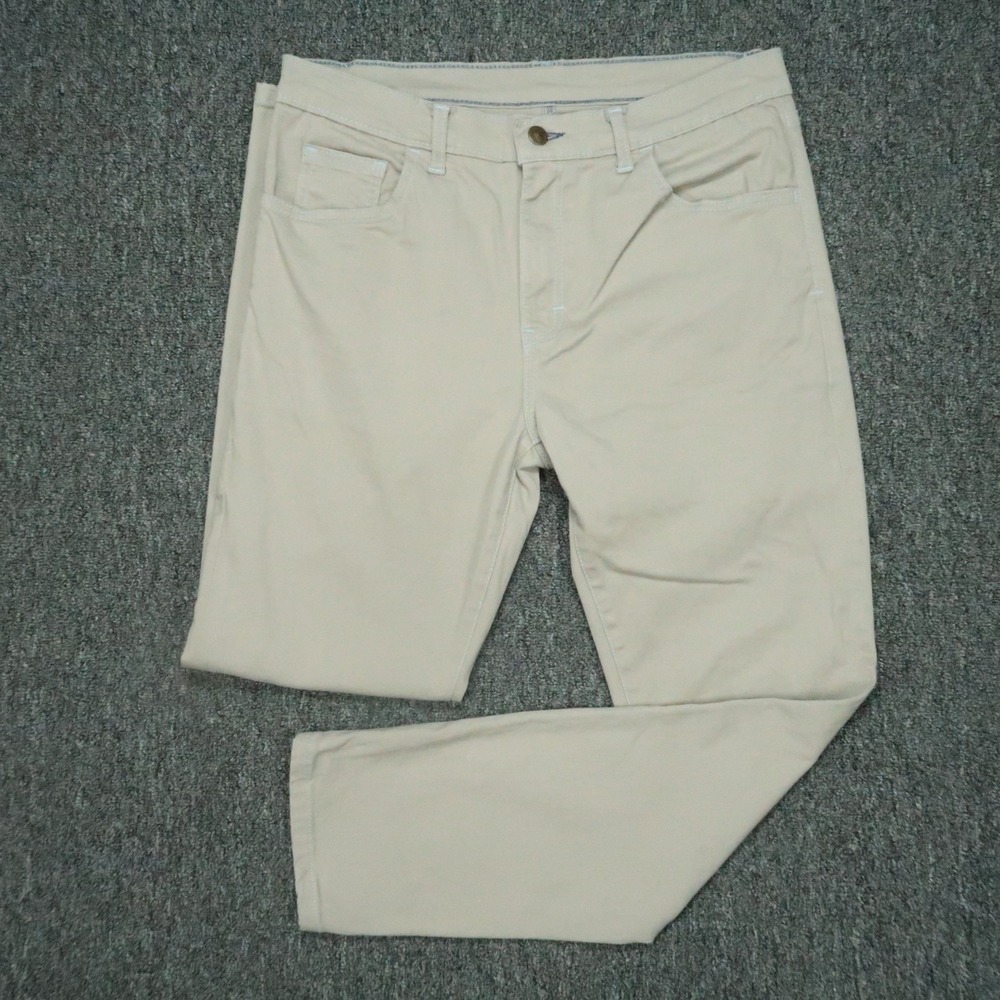 Blue Delta Pants Men 32x29 Khaki Stone 5 Pocket Stretch Custom Made Cotton Chino